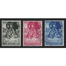 Vatican Christmas 3v 1959 Canc SG#308-310 Sc#266-268