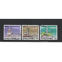 Singapore.Lighthouses of Singapore set of 3.Fine Used.Jul25