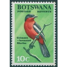 Botswana 1967 10c Burchell's Gonolek SG226 MNH