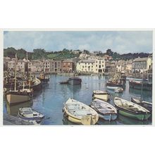 MEVAGISSEY The Harbour Plastichrome Colourpictures P36661 RPPC mid 20th C.