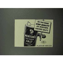 1941 Morton's Iodized Salt Ad - High Quality