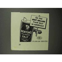 1941 Morton's Iodized Salt Ad - Best Selling