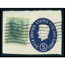 Used U544 5c Abraham Lincoln Fine Cut Square WA3101