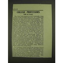 1903 Postum Grape-Nuts Ad - College Professors Talk