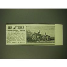 1902 The Antlers Hotel Ad - Colorado Springs, Colorado