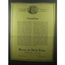 1942 Bank of New York Ad - Gremlins