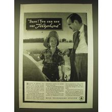 1936 Bell Telephone System Ad - Sure! You can use our Telephone