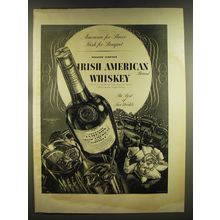 1937 Jameson Irish American Whiskey Ad - American for flavor Irish for Bouquet
