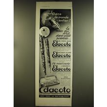 1936 Edacoto Pens Advertisement - in French - Dans le monde entier!