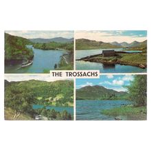 multiview, THE TROSSACHS, SCOTLAND used vintage postcard, 1971 postmark #