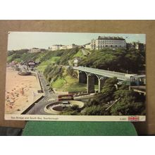 SPA BRIDGE & SOUTH BAY, Scarborough, Yorkshire used postcard by Dennis 1983 pm =