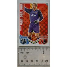 2010/11 Topps Match Attax Trading Card 199 Edwin van der Sar, Manchester United