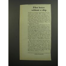 1953 New York State Tourism Ad - Pilot house without a ship