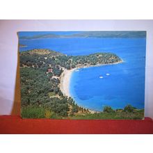 AERIAL VIEW, KEPKYPA, CORFU, GREECE used postcard 1982 pm =