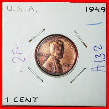 WHEAT PENNY (1909-1958):USA★1 CENT 1949! LINCOLN 1809-1949★LOW START★NO RESERVE