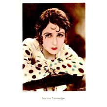 Norma Talmadge Film Actress Hand Coloured Tinted Real Photo Postcard
