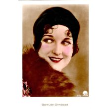 Gertrude Olmstead Film Actress Hand Coloured Tinted Real Photo Postcard