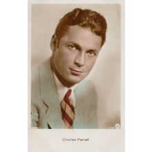 Charles Farrell Film Actor Hand Coloured Tinted Real Photo Postcard