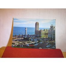 SPAIN SQUARE, SANTA CRUZ DE TENERIFE .used postcard. 1987? postmark =