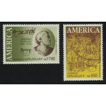 Uruguay Amerigo Vespucci Voyages of Discovery UPAEP 2v 1991 MNH SG#2049-2050