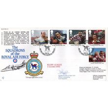 Squadrons Of The Royal Air Force Rugby League Flown Hand Signed FDC
