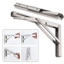 CLT 20'' Folding Shelf Brackets Max. Load 550 Lb, Heavy Duty Stainless Steel DIY