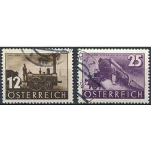 Railway Centenary: 12g & 25g - Austria 1937 - FH - MiNr 646/7