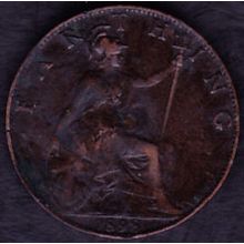 1898 Great Britain 1 Farthing Coin