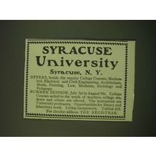 1902 Syracuse University Ad