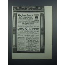 1913 Postal Life Insurance Ad - The Open Door