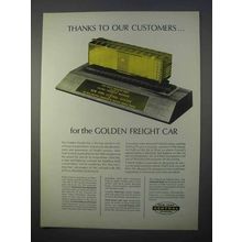 1966 New York Central Railroad Ad - Golden Freight Car