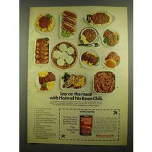 1974 Hormel No Bean Chili Ad - Lay on the Meat