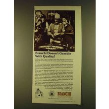 1980 Bianchi Gunleather Ad - Doesn't Gamble Quality