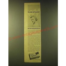 1956 Tampax Tampons Ad - The lady isn't puzzled