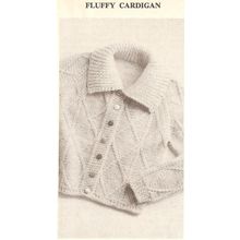 Knit Sweater Pattern Fluffy Cardigan