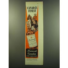 1949 Harwood's Canadian Whisky Advertisement - Canada's Finest
