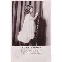 A Childs Prayer Old Real Photo Postcard