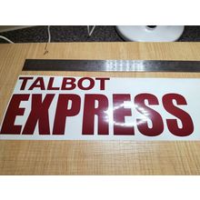 Talbot Express Bonnet Vinyl Decal Sticker For Talbot Express Motorhome Campervan