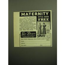 1949 Lane Bryant Maternity Clothes Advertisement