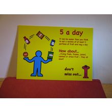 5 a day, change4life, advertising postcard =