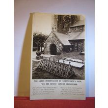 THE CHURCHYARD, CONWAY, unused vintage postcard Wordsworth 'We are Seven' poem =