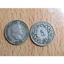 Switzerland 1929 5 Rappen Coin