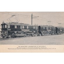 Mightiest World Locomotive Virginian Westinghouse Pittsburgh USA Train Postcard