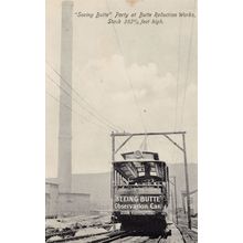 Seeing Butte Montana USA Old Railroad Train Observation Car Postcard