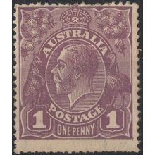 Australia 1922 1d Violet with White Spot in South East Corner