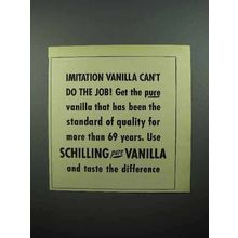 1950 Schilling Vanilla Ad - Imitation Can't Do The Job