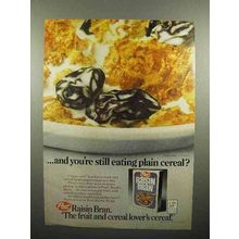 1977 Post Raisin Bran Cereal Ad - Still Eating Plain?