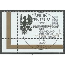 GER 2001 110pf '300TH ANN OF PRUSSIA '(CORNER MARGIN) FINE USED (EBID49-463)