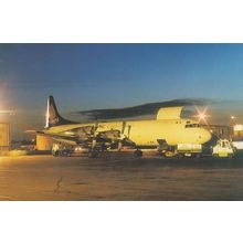 Lockheed Electra EI-CET Plane Coventry Airport at Night Limited Edn 500 Postcard