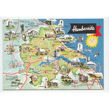 Humberside Map Postcard 0100